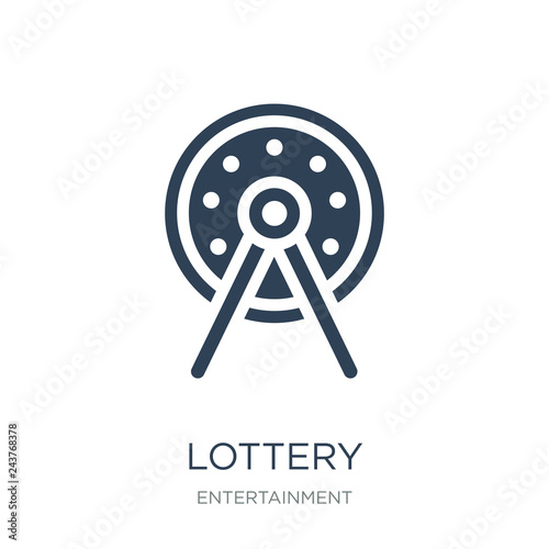 lottery icon vector on white background, lottery trendy filled i