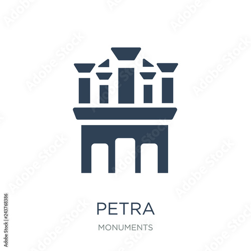 petra icon vector on white background, petra trendy filled icons