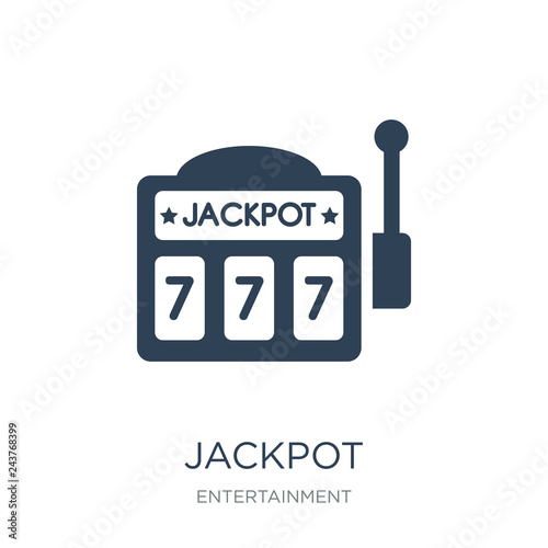 jackpot icon vector on white background, jackpot trendy filled i