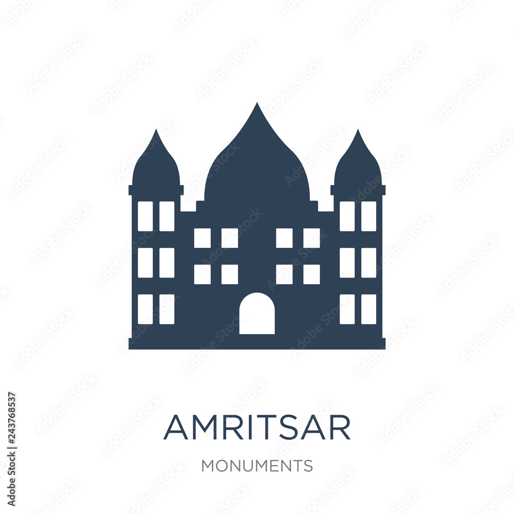 amritsar icon vector on white background, amritsar trendy filled