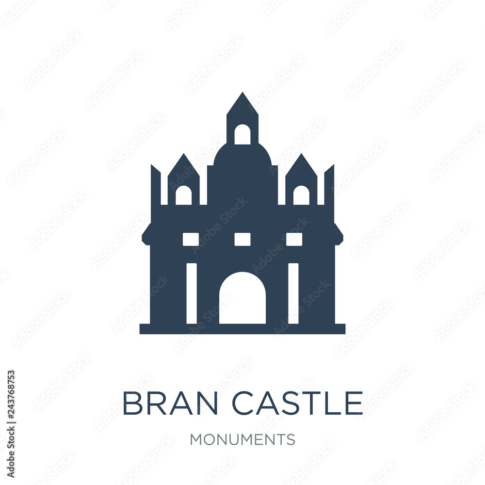bran castle icon vector on white background, bran castle trendy