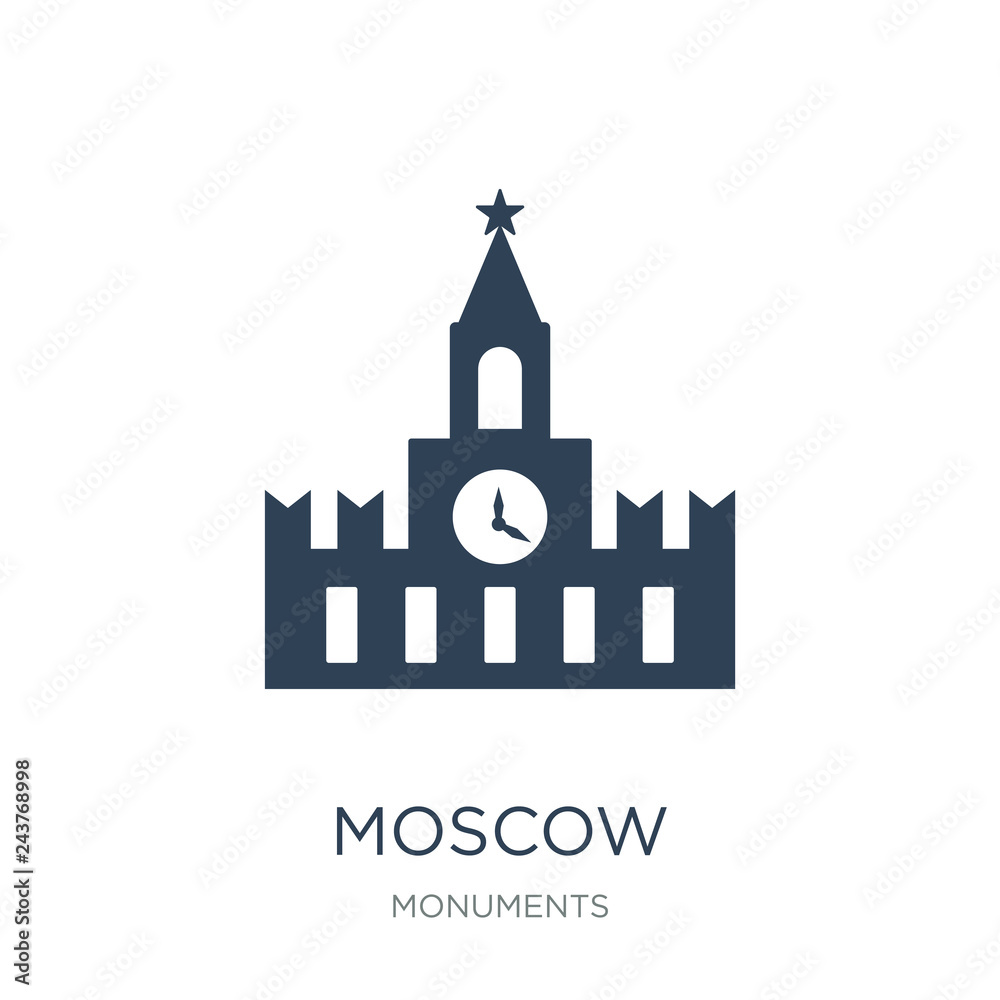 moscow icon vector on white background, moscow trendy filled ico
