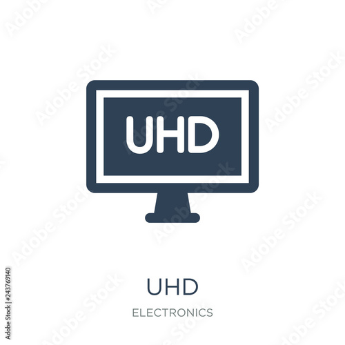 uhd icon vector on white background, uhd trendy filled icons fro