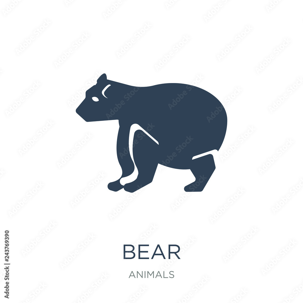 bear icon vector on white background, bear trendy filled icons f bear icon vector on white background, bear trendy filled icons f