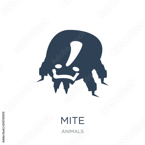 mite icon vector on white background, mite trendy filled icons f