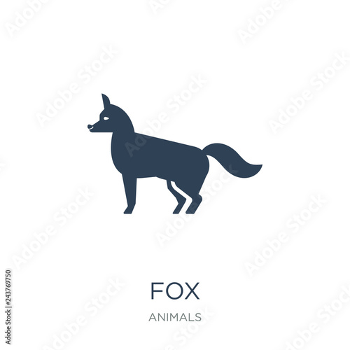 fox icon vector on white background, fox trendy filled icons fro
