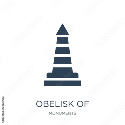 obelisk of buenos aires icon vector on white background, obelisk