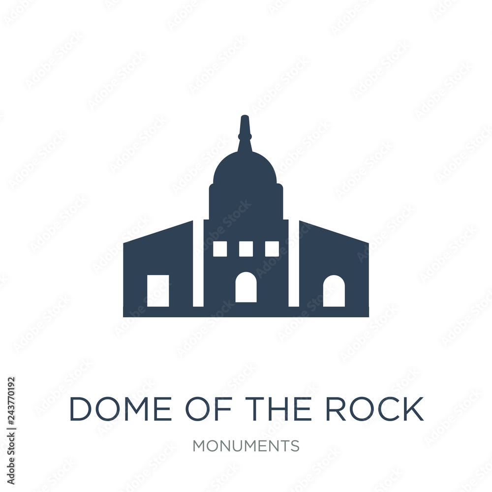 dome of the rock icon vector on white background, dome of the ro