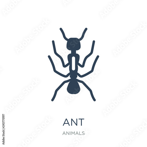 ant icon vector on white background, ant trendy filled icons fro
