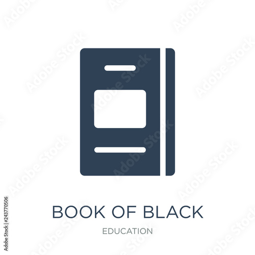 book of black cover icon vector on white background, book of bla