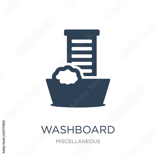 washboard icon vector on white background, washboard trendy fill