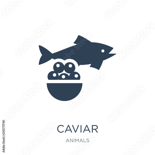 caviar icon vector on white background, caviar trendy filled ico