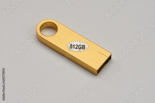 USB flash drive , 512 GB, 3.0 on black background photo