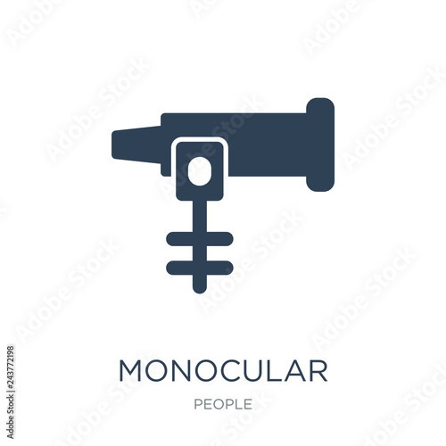 monocular icon vector on white background, monocular trendy filled icons from People collection, monocular vector illustration