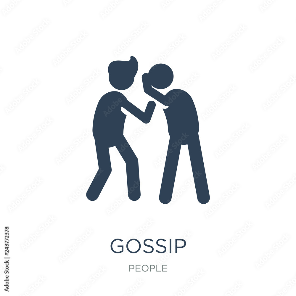 gossip icon vector on white background, gossip trendy filled icons from ...