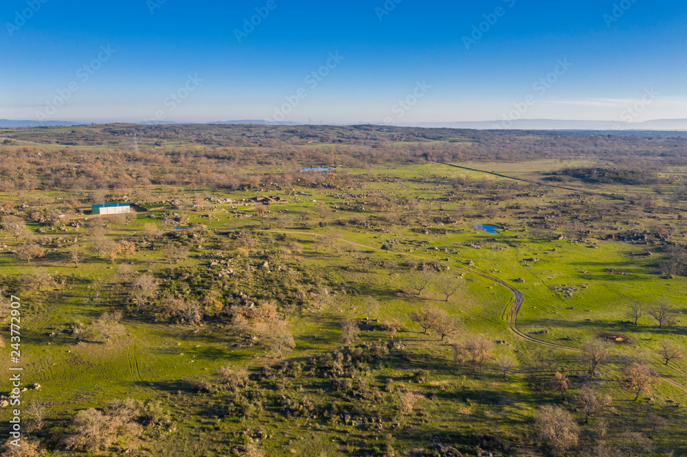 Naklejka premium An aerial view of the amazing 
