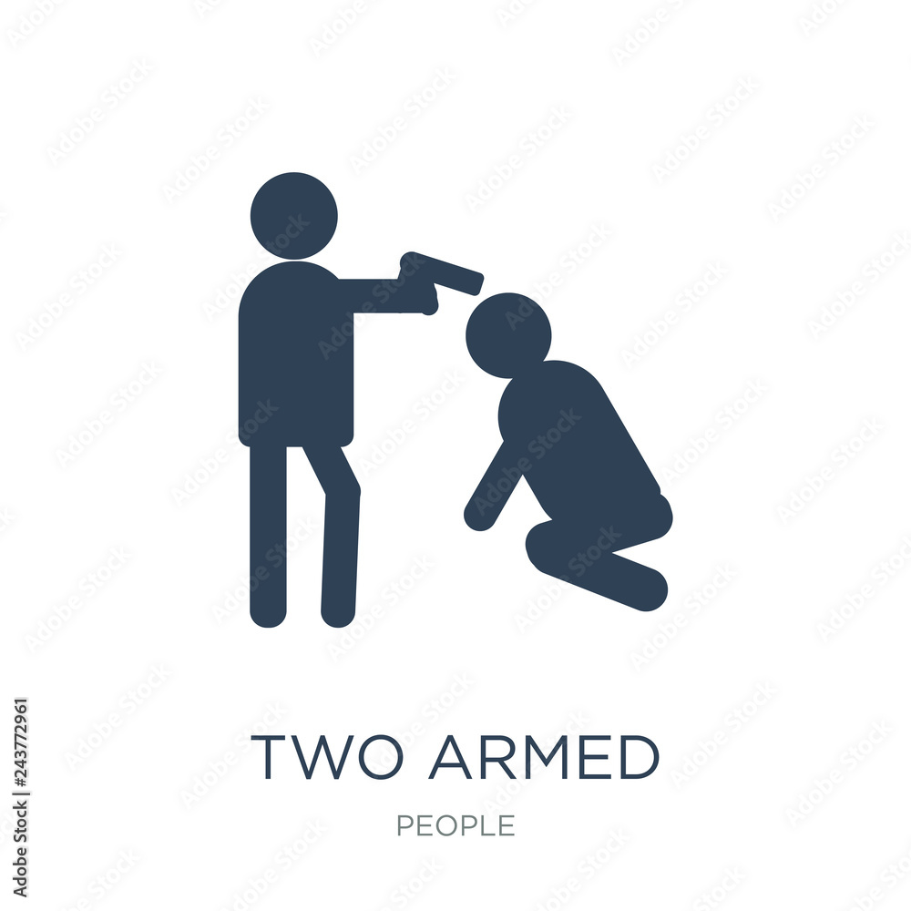 two armed gangsters pointing each other with their arms icon vec two armed gangsters pointing each other with their arms icon vec