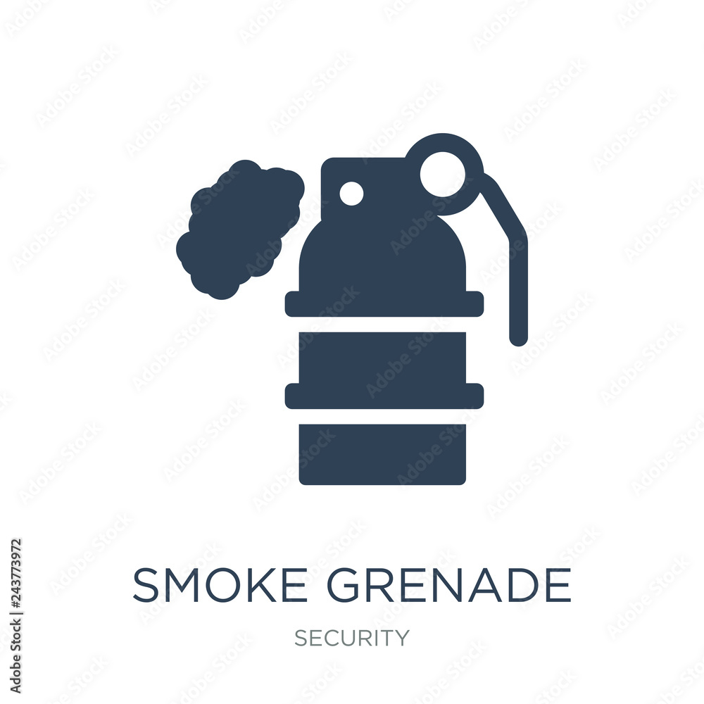 smoke grenade icon vector on white background, smoke grenade trendy
