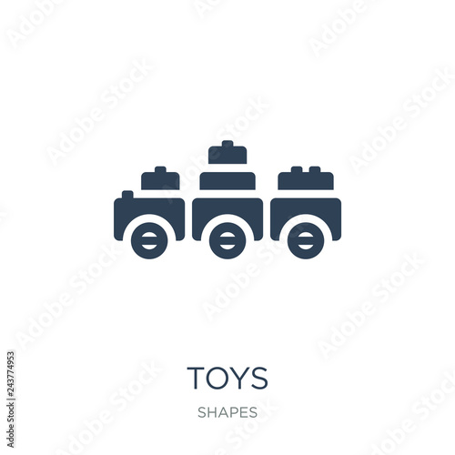 toys icon vector on white background, toys trendy filled icons from Shapes collection, toys vector illustration