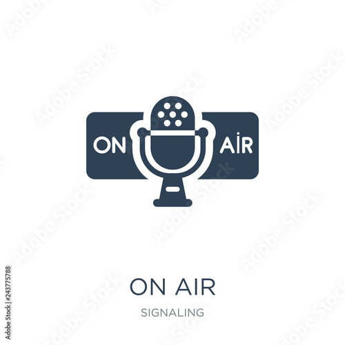 on air icon vector on white background, on air trendy filled icons from Signaling collection, on air vector illustration