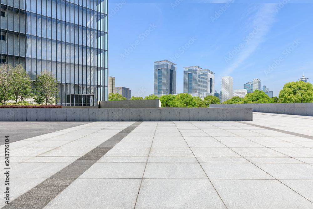 City square floor and modern commercial building in Shanghai City square floor and modern commercial building in Shanghai