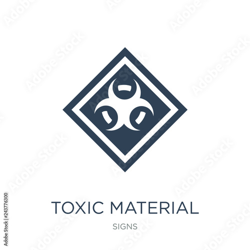 toxic material icon vector on white background, toxic material trendy filled icons from Signs collection, toxic material vector illustration