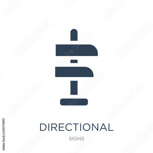 directional icon vector on white background, directional trendy filled icons from Signs collection, directional vector illustration