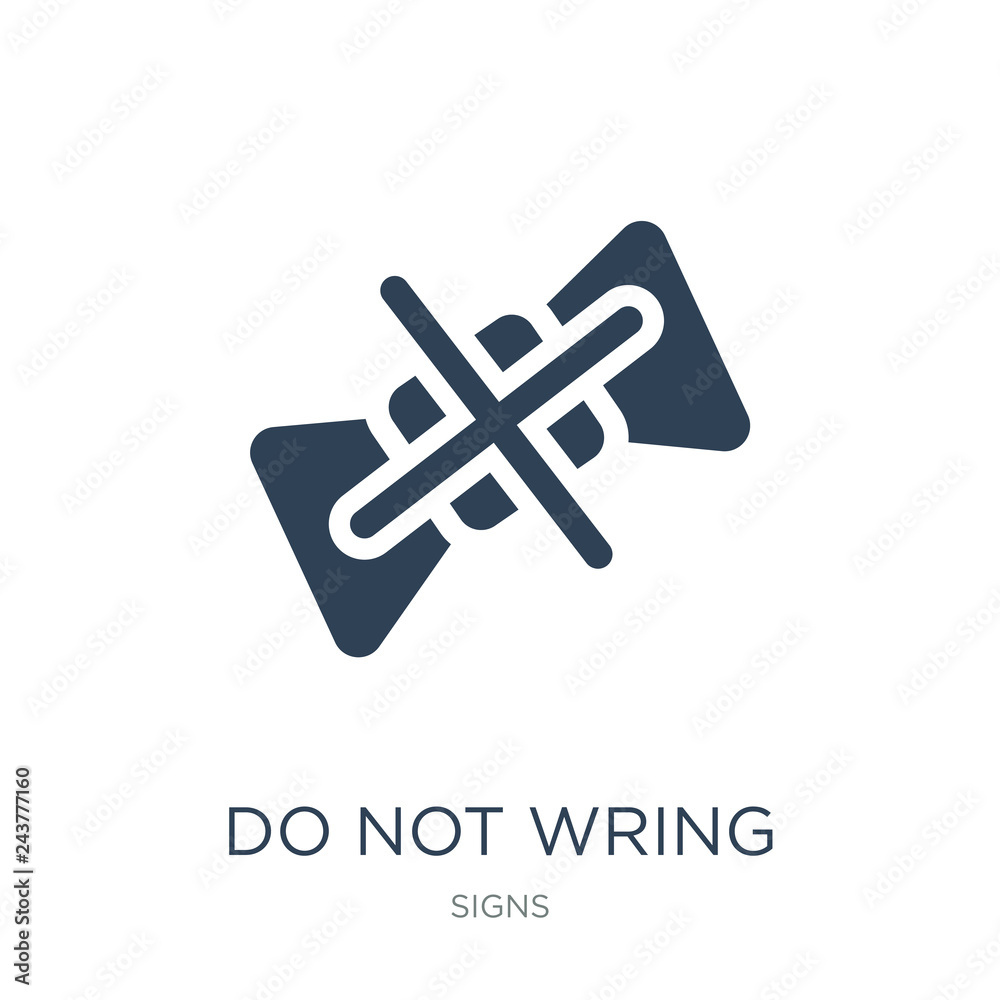 Obraz premium do not wring icon vector on white background, do not wring trendy filled icons from Signs collection, do not wring vector illustration