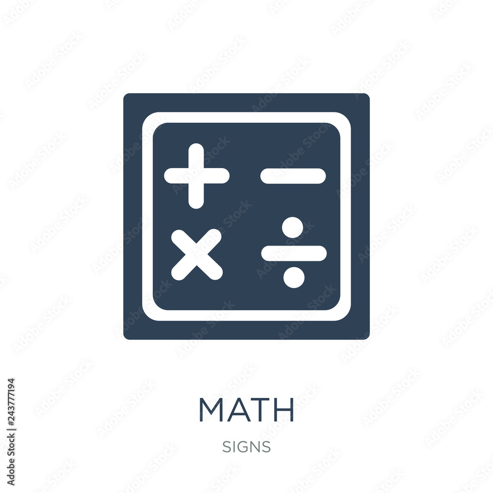 math icon vector on white background, math trendy filled icons from Signs collection, math vector illustration math icon vector on white background, math trendy filled icons from Signs collection, math vector illustration