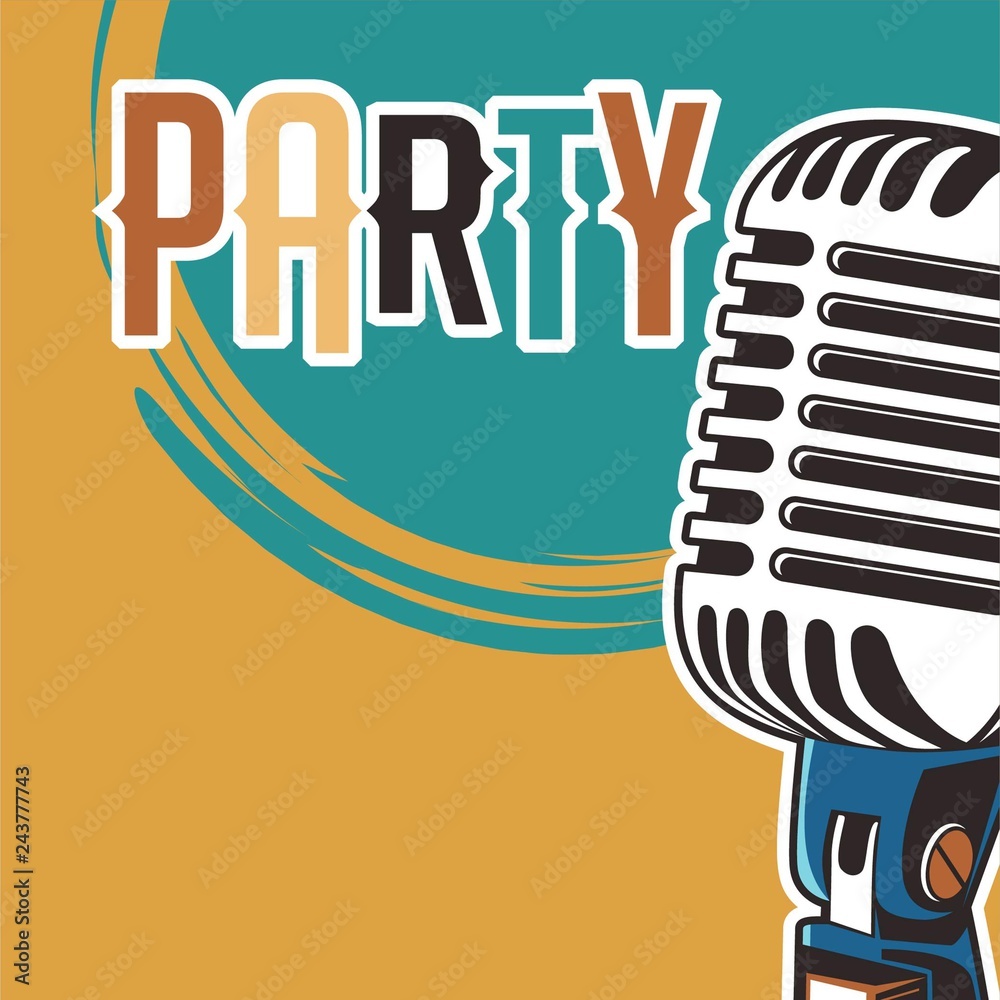 Rock and Roll Party Poster Flyer Template - Vector Rock and Roll Party Poster Flyer Template - Vector