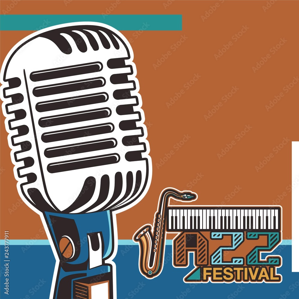 Jazz music, poster background template Jazz music, poster background template