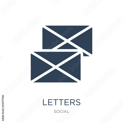 letters icon vector on white background, letters trendy filled icons from Social collection, letters vector illustration