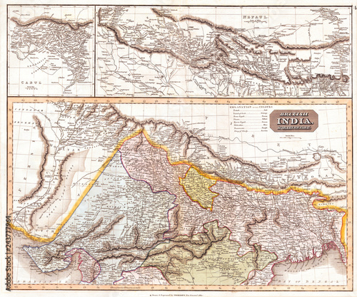 1814, Thomson Map of Northern India and Nepal, John Thomson, 1777 - 1840, was a Scottish cartographer from Edinburgh, UK