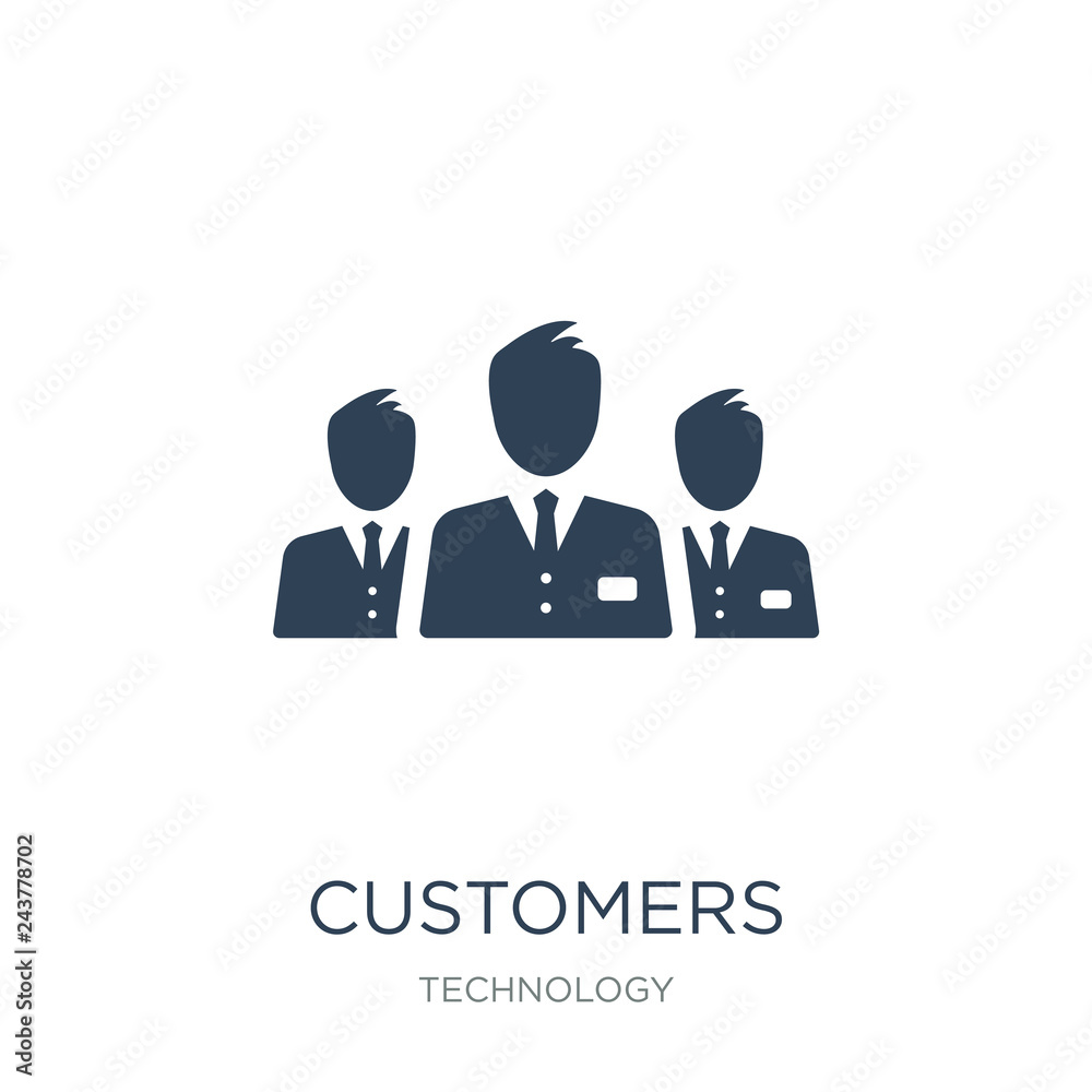 customers icon vector on white background, customers trendy filled icons from Technology collection, customers vector illustration customers icon vector on white background, customers trendy filled icons from Technology collection, customers vector illustration