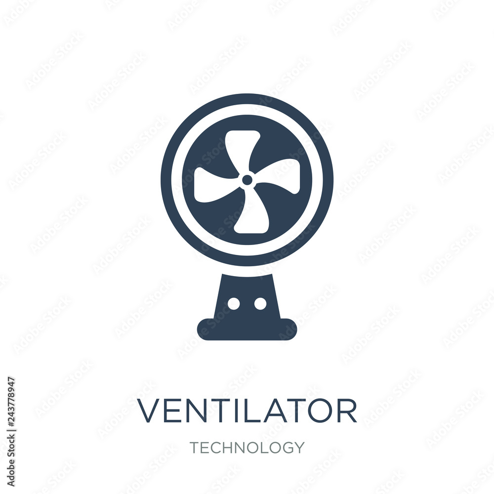 ventilator icon vector on white background, ventilator trendy filled icons from Technology collection, ventilator vector illustration