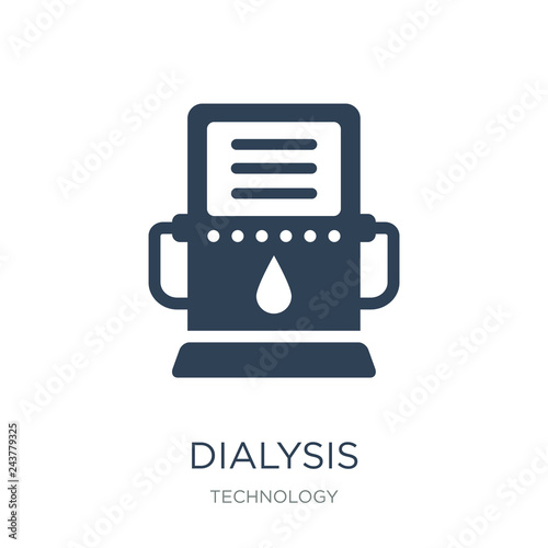 dialysis icon vector on white background, dialysis trendy filled icons from Technology collection, dialysis vector illustration