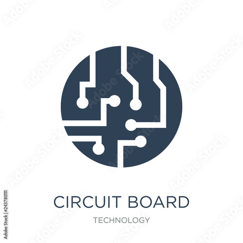 circuit board icon vector on white background, circuit board trendy filled icons from Technology collection, circuit board vector illustration