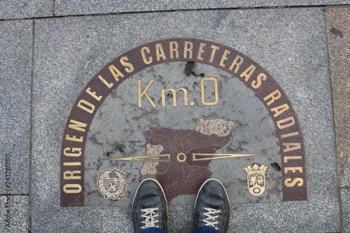 Foto kilometer zero point in Madrid, Spain