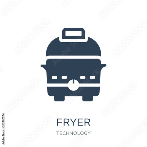 fryer icon vector on white background, fryer trendy filled icons from Technology collection, fryer vector illustration