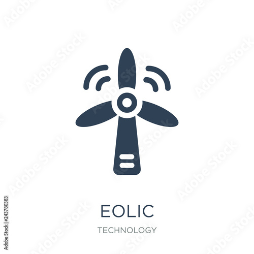 eolic icon vector on white background, eolic trendy filled icons from Technology collection, eolic vector illustration