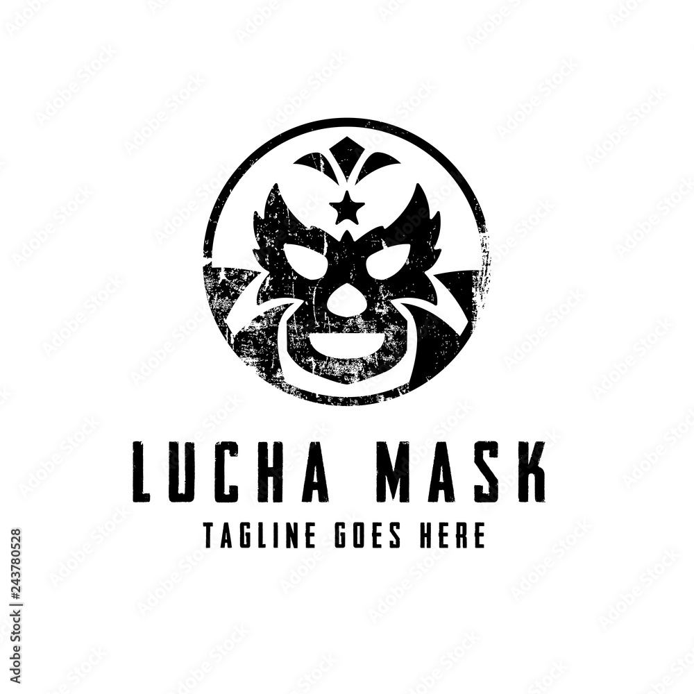 Lucha Mask Logo concept. Creative Minimal design template. Symbol for Corporate Business Identity. Creative Vector element