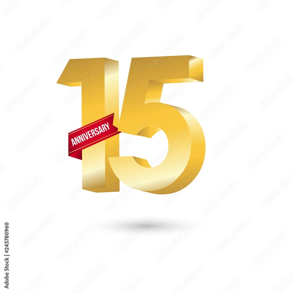 15 Year Anniversary Vector Template Design Illustration 15 Year Anniversary Vector Template Design Illustration