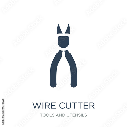 wire cutter icon vector on white background, wire cutter trendy filled icons from Tools and utensils collection, wire cutter vector illustration