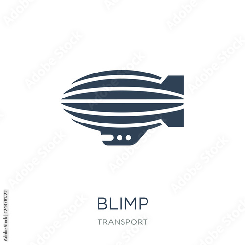 blimp icon vector on white background, blimp trendy filled icons from Transport collection, blimp vector illustration