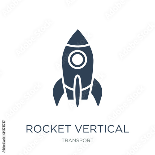 rocket vertical position icon vector on white background, rocket vertical position trendy filled icons from Transport collection, rocket vertical position vector illustration