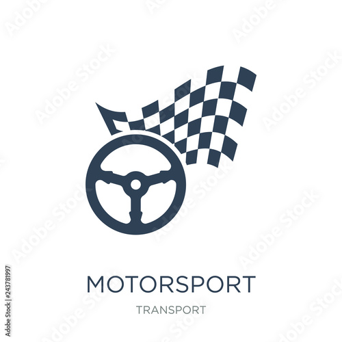 motorsport icon vector on white background, motorsport trendy filled icons from Transport collection, motorsport vector illustration