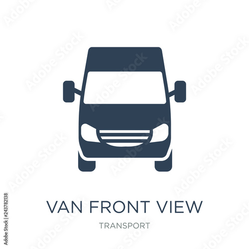 van front view icon vector on white background, van front view trendy filled icons from Transport collection, van front view vector illustration photo
