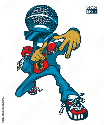Man-microphone rapper
