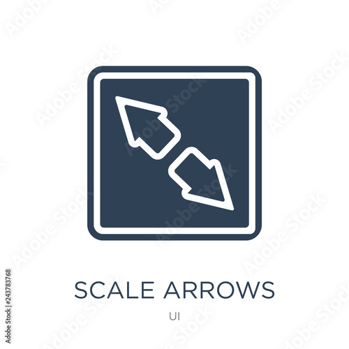 scale arrows icon vector on white background, scale arrows trendy filled icons from UI collection, scale arrows vector illustration