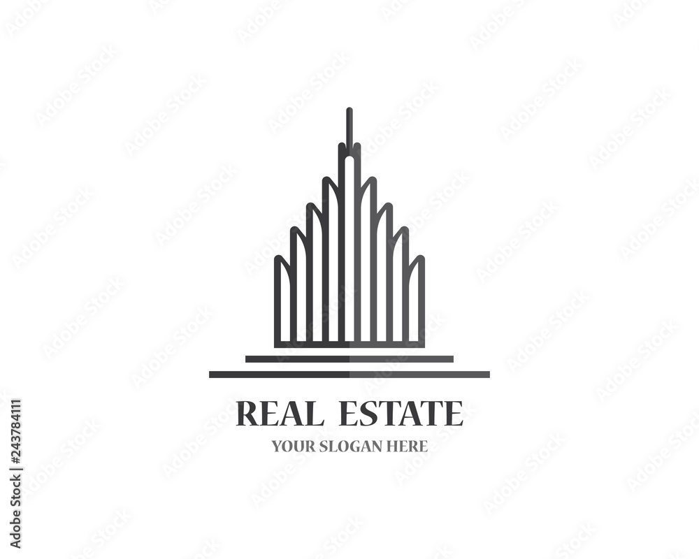 Real estate logo icon illustration